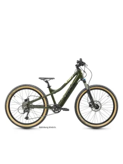 E-Kinderfahrrad -  e-troX race 26 Zoll  9-Gang | ab 10 Jahre - Green/Beige