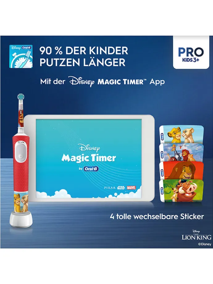 Elektr. Zahnbürste "Vitality Pro 103 König der Löwen" in Rot