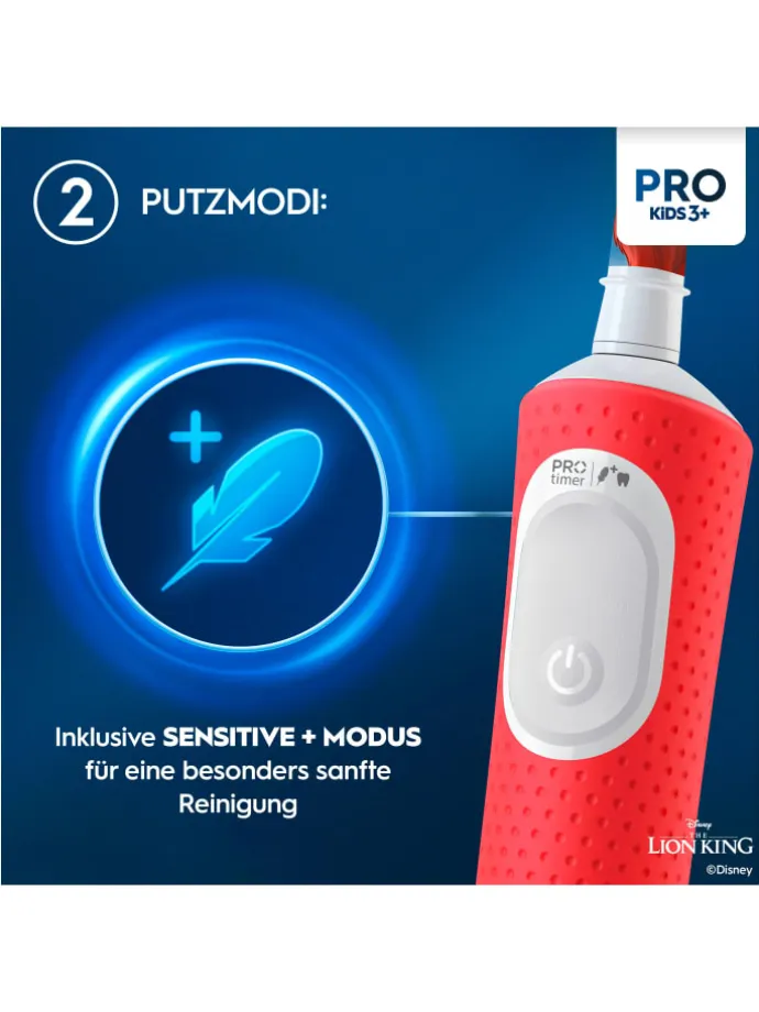 Elektrische Kinderzahnbürste "Vitality Pro Kids König der Löwen"+ Reiseetui