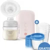 Elektrische Milchpumpe SCF395/31 + Gratis in rosa