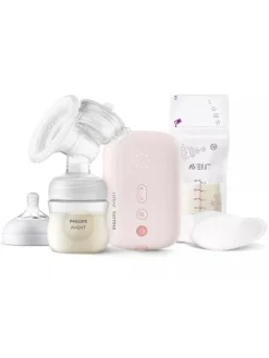 Elektrische Milchpumpe SCF395/31 + Gratis in rosa