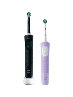 Elektrische Zahnbürste "Vitality Pro + 2. Handstück" in Schwarz/Lila