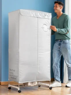 Elektrischer Wäschetrockner in Grau - (B)70 x (H)150 x (T)45 cm