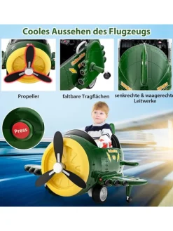 Elektroflugzeug Aufsitz ab 3 Jahren in Grün
