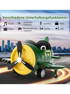 Elektroflugzeug Aufsitz ab 3 Jahren in Grün
