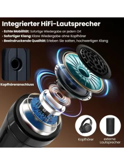 Elektronisch Blasinstrument MIDI 100 Klänge in Schwarz