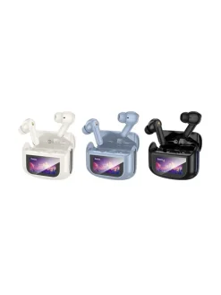 EQ21 TWS Kopfhörer ANC+ENC Touchscreen Case Blau