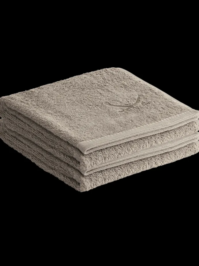 2er Handtuch-Set „Frottier-Kollektion Classic“, 50x100 cm in Taupe