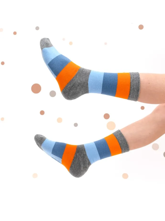 10er Pack Bunte Socken Estilo in JeansStreifen