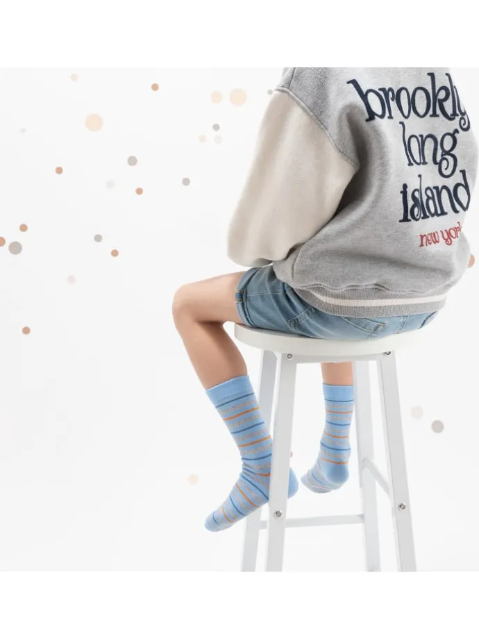 10er Pack Bunte Socken Estilo in JeansStreifen