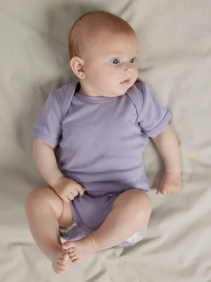 3er Pack Kurzarmbodys NBFBODY LILAC MARBLE DEER in lilac marble