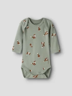 3er Pack Langarmbodys NBMBODY 3P LS FOX in shadow