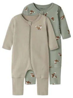 2er Pack Schlafstrampler NBMNIGHTSUIT FOX in shadow