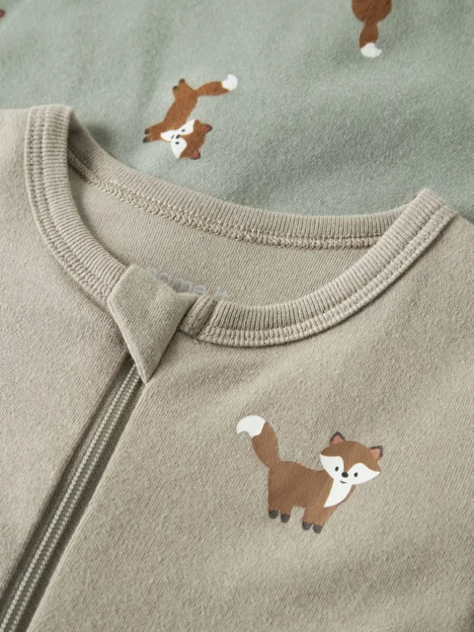 2er Pack Schlafstrampler NBMNIGHTSUIT FOX in shadow