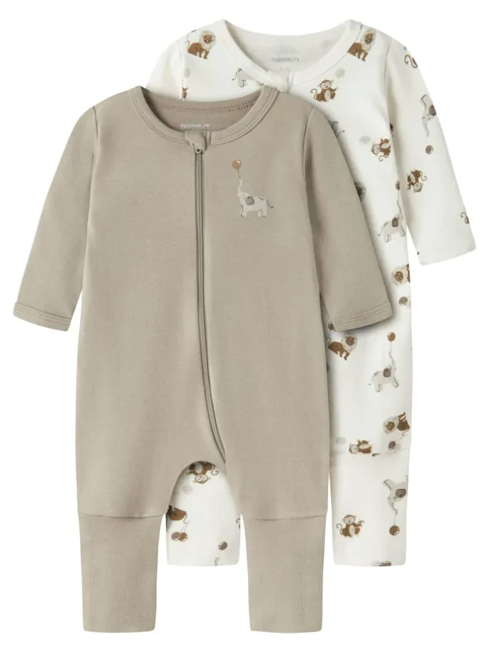 2er Pack Schlafstrampler NBNNIGHTSUIT ANIMAL in jet stream