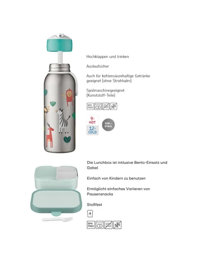 2er Set Lunchset mit Thermoflasche Campus in Forest Friends