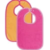 2er Set Riesen-Lätzchen mit Druckknöpfen in rosa,gelb