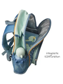 3er Set Rucksack, Brotdose & Trinkflasch in blau,gruen,motiv