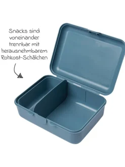 3er Set Rucksack, Brotdose & Trinkflasch in blau,gruen,motiv
