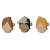 3er- Set: Wandhaken "Simson" in Natur - (B)5 x (H)8,5 x (T)10 cm