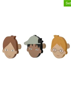 3er- Set: Wandhaken "Simson" in Natur - (B)5 x (H)8,5 x (T)10 cm