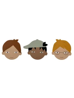 3er- Set: Wandhaken "Simson" in Natur - (B)5 x (H)8,5 x (T)10 cm
