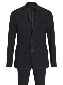 2er-Pack Einreihiger Blazer und Hose in Black