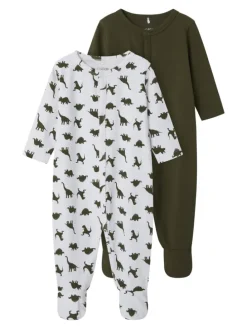 2er-Pack Nachtwäsche in Olive Night