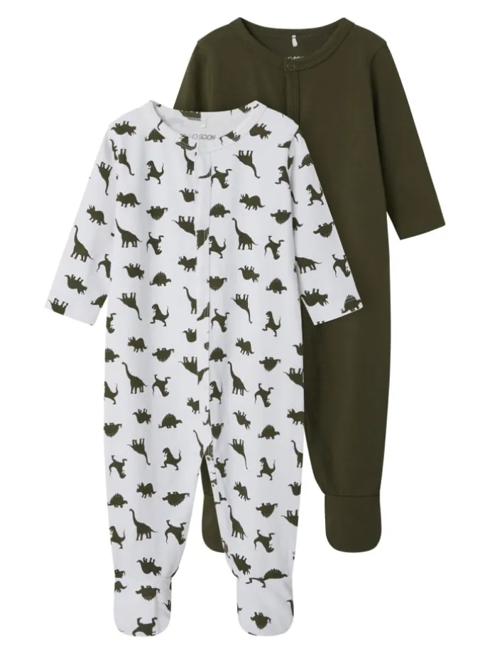 2er-Pack Nachtwäsche in Olive Night