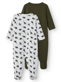 2er-Pack Nachtwäsche in Olive Night