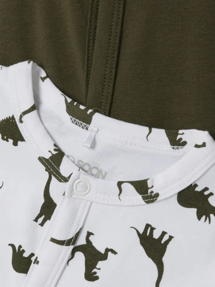 2er-Pack Nachtwäsche in Olive Night