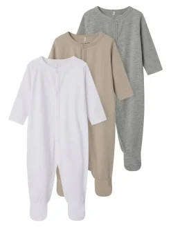 3er-Pack Schlafanzug in Grey Melange