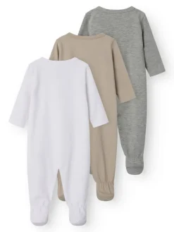 3er-Pack Schlafanzug in Grey Melange