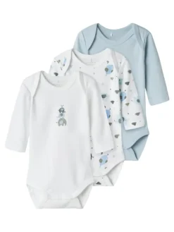 3er-Pack Strampler in Baby Blue