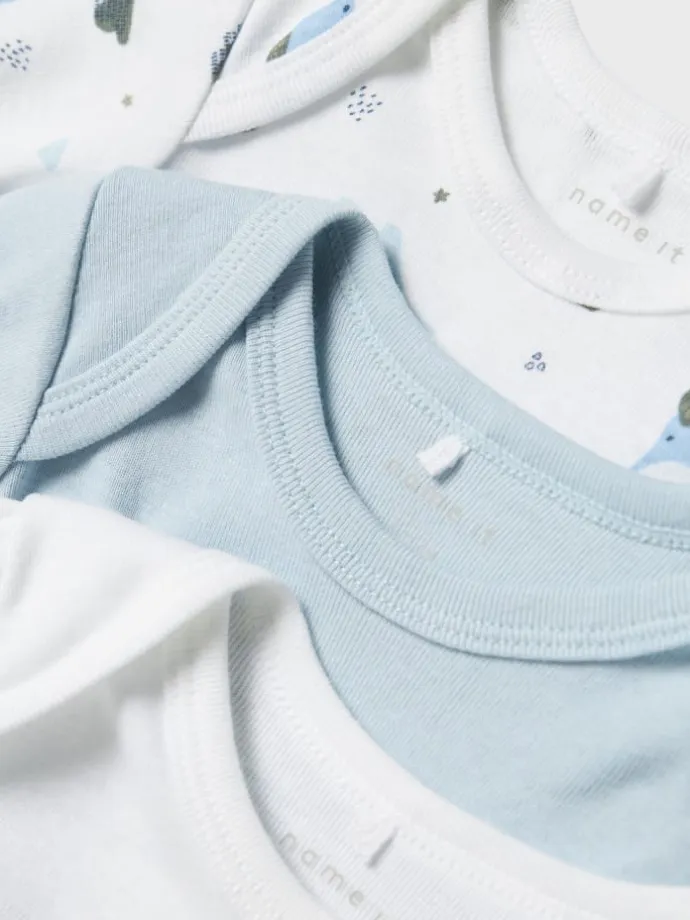 3er-Pack Strampler in Baby Blue