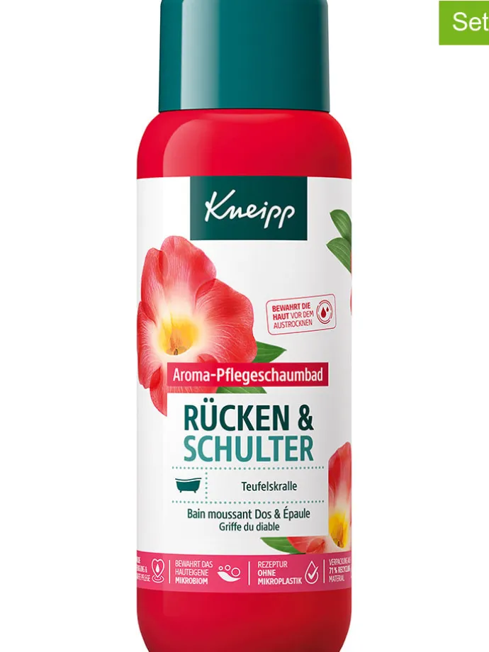 6er-Set: Aroma-Pflegebad "Rücken & Schulter", je 400 ml