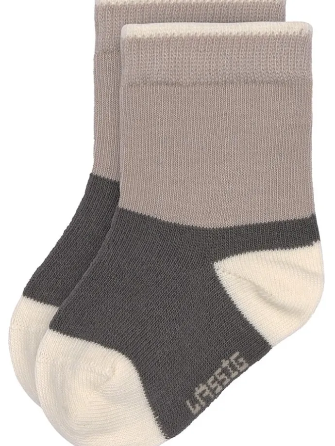 3er-Set: Babysocken in Anthrazit/ Hellbraun