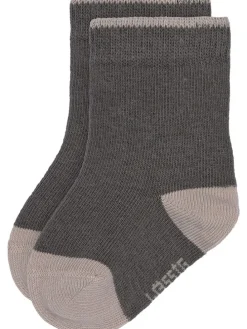 3er-Set: Babysocken in Anthrazit/ Hellbraun