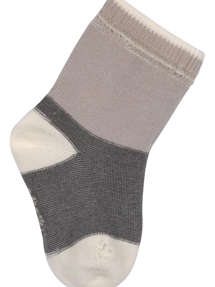 3er-Set: Babysocken in Anthrazit/ Hellbraun