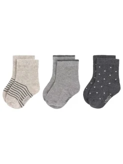 3er-Set: Babysocken in Beige/ Grau/ Anthrazit