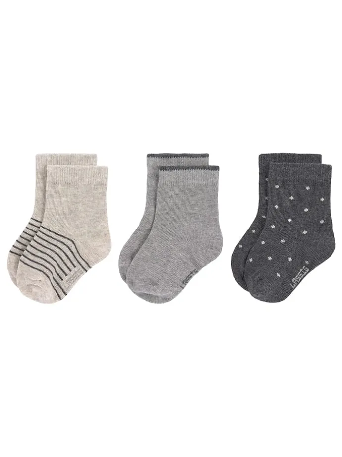 3er-Set: Babysocken in Beige/ Grau/ Anthrazit