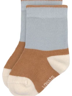 3er-Set: Babysocken in Hellblau/ Hellbraun