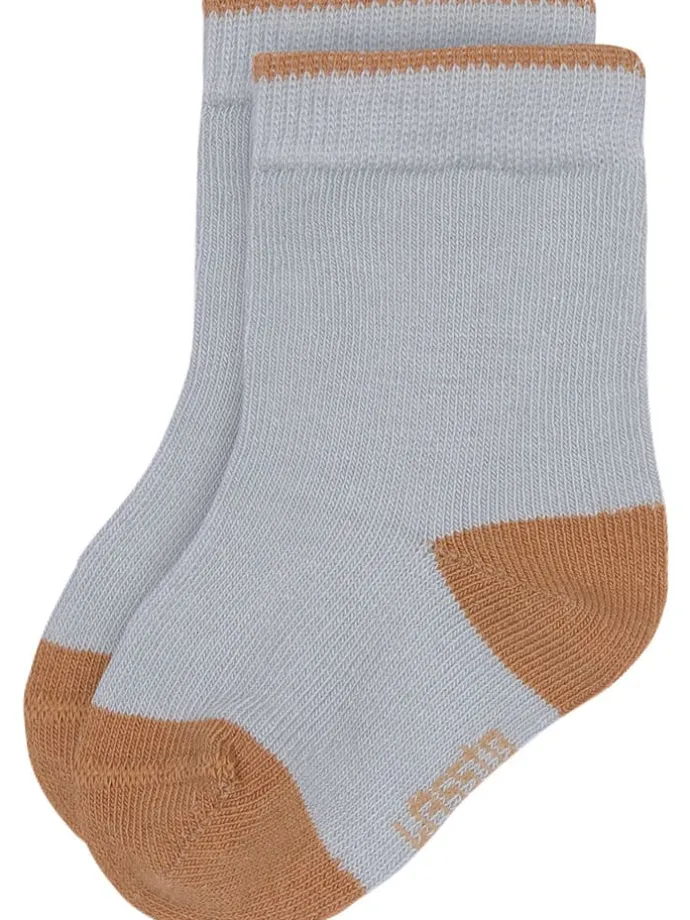 3er-Set: Babysocken in Hellblau/ Hellbraun