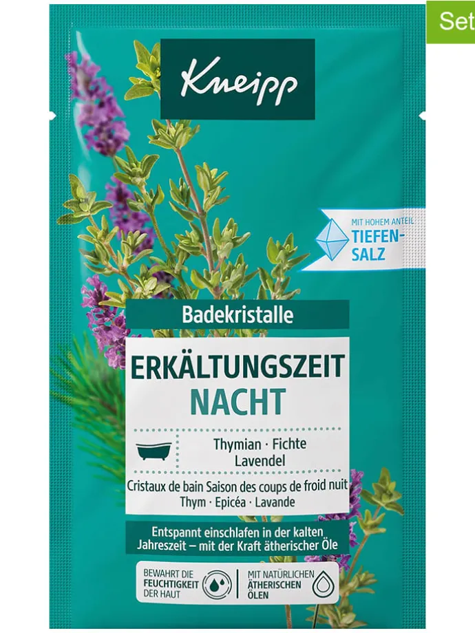 12er-Set: Badekristalle "Erkältungszeit Nacht", je 60 g