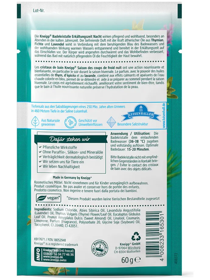 12er-Set: Badekristalle "Erkältungszeit Nacht", je 60 g