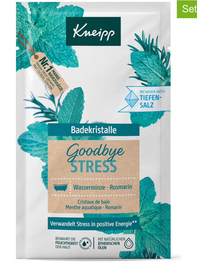 12er-Set: Badekristalle "Goodbye Stress", je 60 g