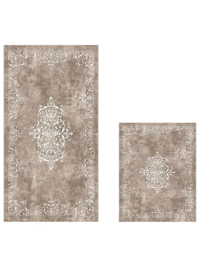 2er-Set: Badvorleger in Beige