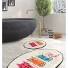 2er-Set: Badvorleger in Beige/ Bunt