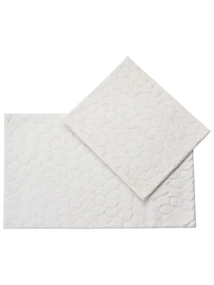 2er-Set: Badvorleger "Rabbit" in Creme