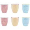 6er-Set: Becher "Color" in Rot/ Gelb/ Hellblau - 300 ml